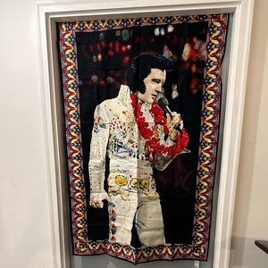 1985 Elvis Presley Official Cloth Textile Poster Flag Tapestry Wall Banner